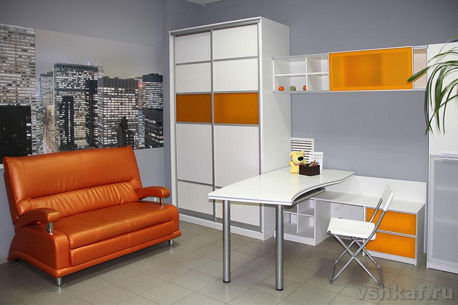Оранжевая гостиная мебель